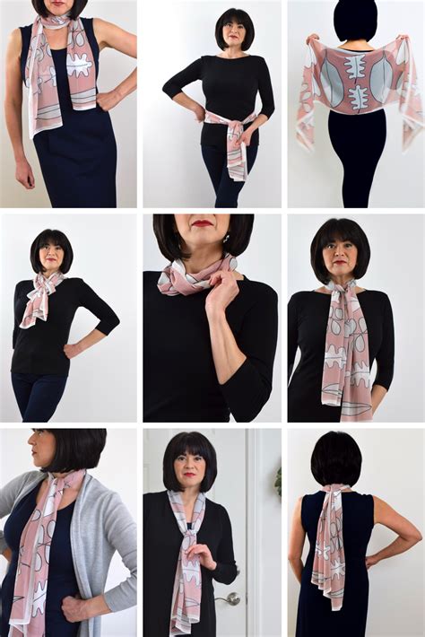 how to tie oblong scarves.